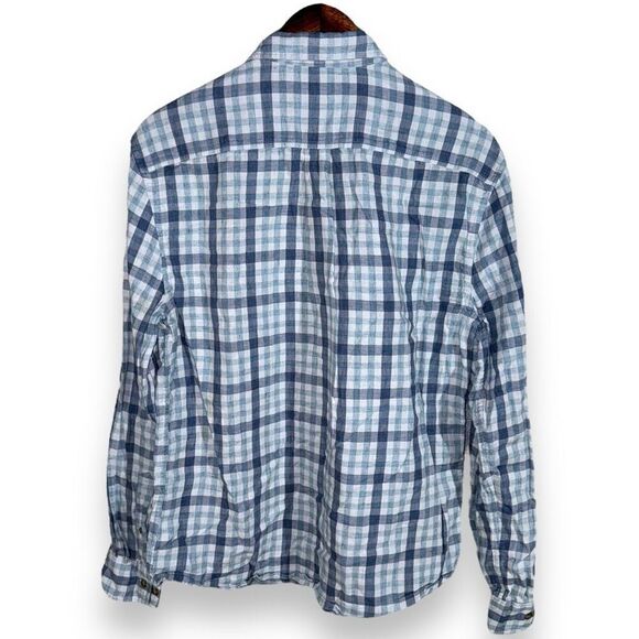 Johnnie-O Surflannel Button Down Flannel Shirt Sz M in Blue - Picture 8 of 8